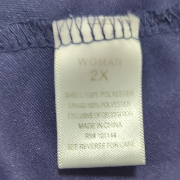 Westport 1962 Navy Paisley Women's Top 2x Lightweight - Picture 12 of 12